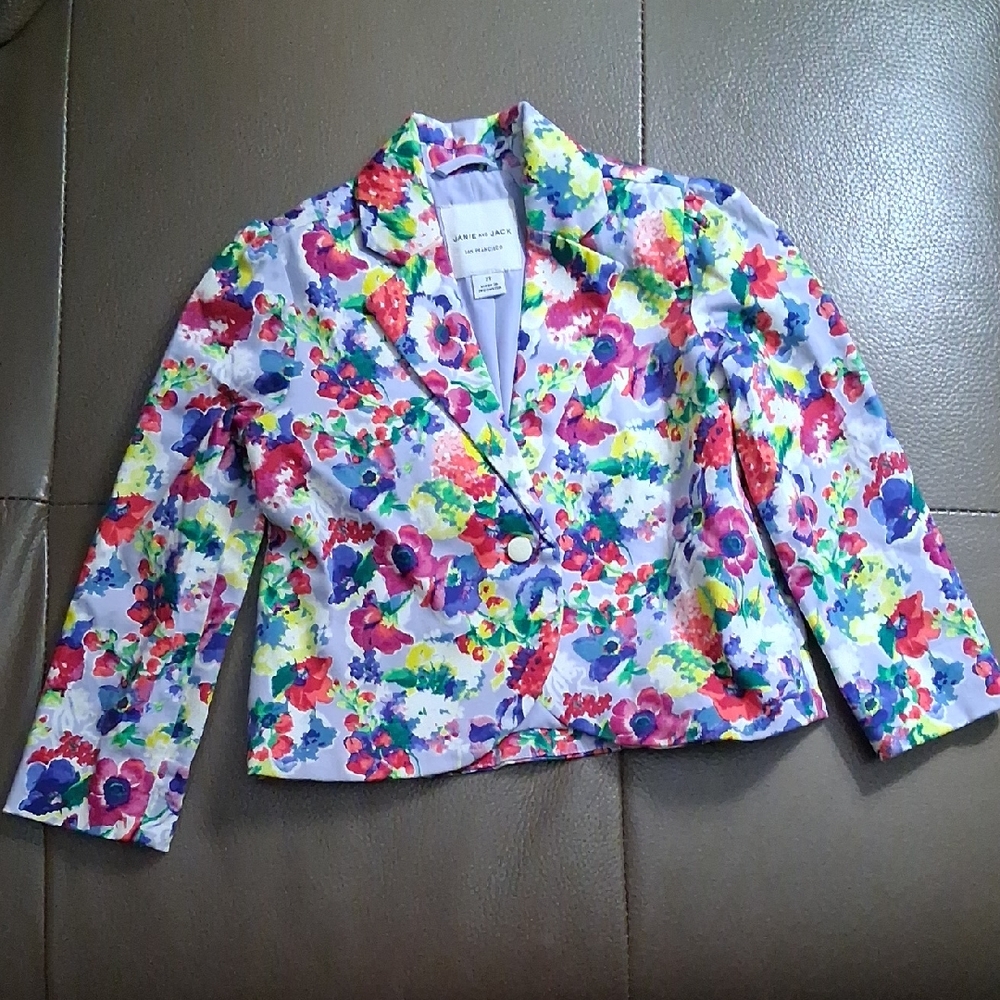 Janie and Jack Multicolor Floral Blazer